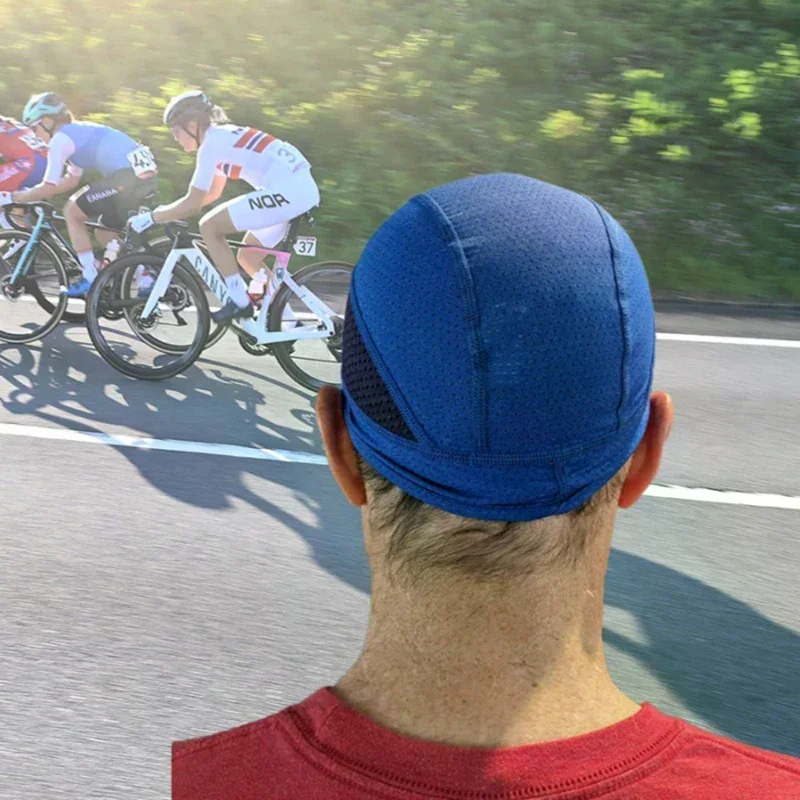 Summer Mesh Thin Vents Beanie Cap Bonnet For Men Sweat Absorbent Cap Under Helmet Moisture Wicking Cycling Cap For Rider