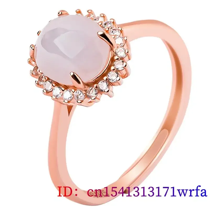 Birmese Jade Ringen Geschenken Roze Verstelbare Vrouwen Bedels Natuurlijke Cadeau Accessoires Gesneden Smaragd 925 Zilver Jadeiet Echte Sieraden