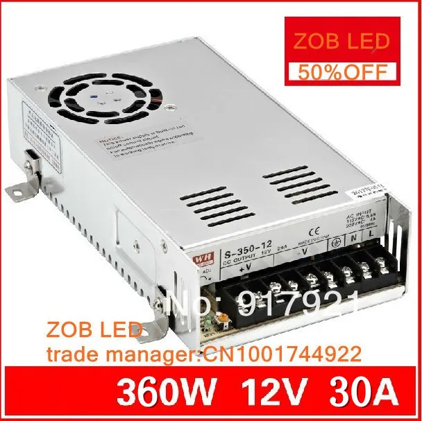 360W S360W 5V 12V 24V 36V 48V LED Switching Power Supply,60A 30A 15A 10A 7.5A,85-265AC input,CE ROSH power suply 36V Output