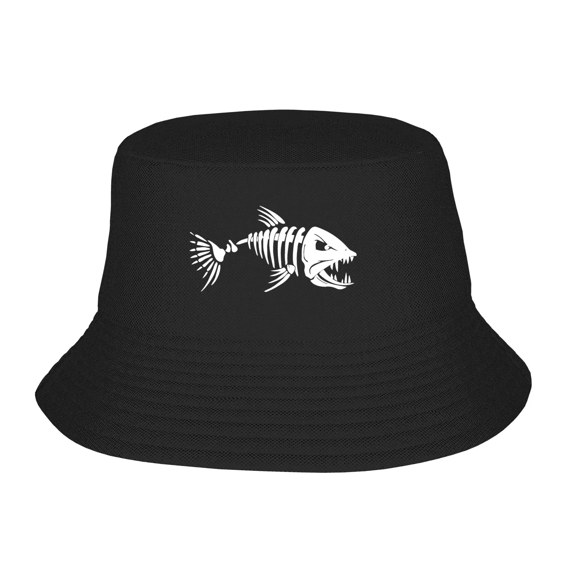 Minimalist Fishbone Bucket Hat  Street Style Fisherman Caps For Men Women Korean Fishing Sunscreen Hats Soft Fold Design Cap
