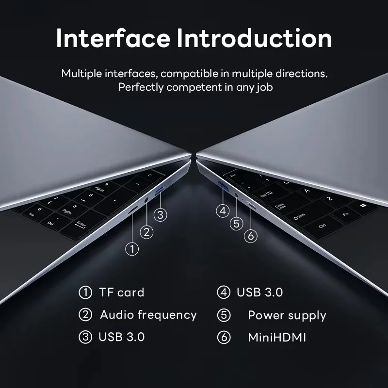 كمبيوتر محمول Xiaman مقاس 15.6 بوصة فائق النحافة يعمل بنظام التشغيل Windows 11 وذاكرة وصول عشوائي 16 جيجابايت وذاكرة وصول عشوائي 1 تيرا بايت ومحرك SSD Intel Celeron N4000 HD كمبيوتر محمول للدراسة المكتبية
