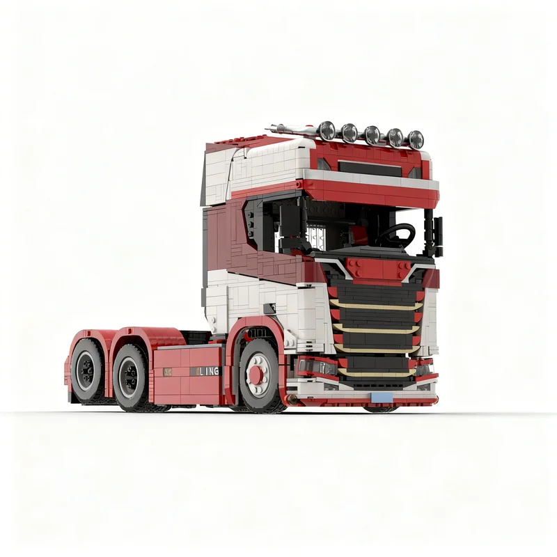 2866pcs MOC Technical Scanias 770s 6x2 truck tractor red Model Christmas Gift DIY Creative Collection Home Decor