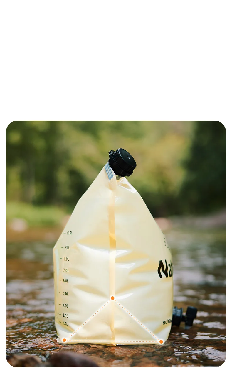 Naturehike Camping Drinking Water Bag 10L Large Capacity Portable Water Bag Folding Water Bucket Bag With Faucet Water Container