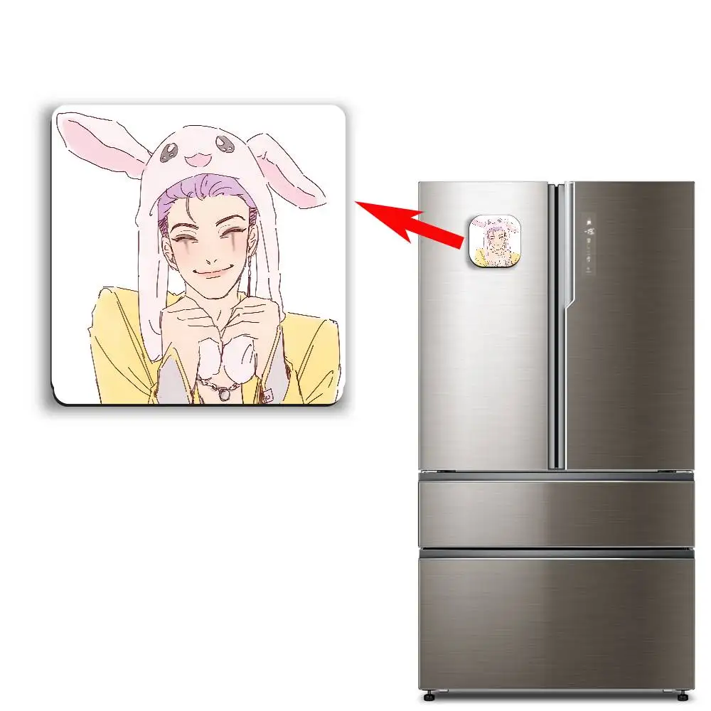 Trickster Dead by Daylight Trapper Black Square Plastic Fridge Magnet, for Magnetic Sticker No Trace Left, Durable, Smooth