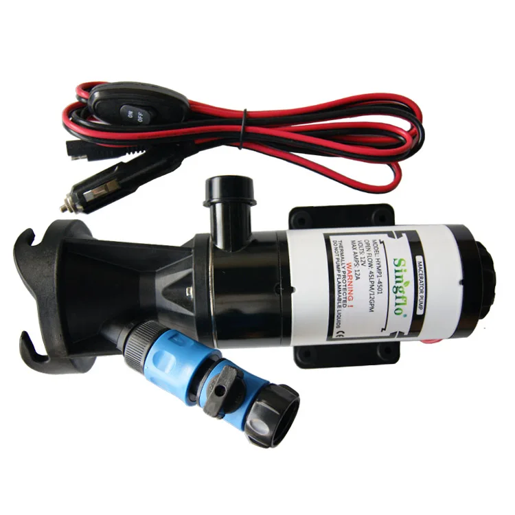 

Singflo12V 24V 45LPM MACERATOR MARINE TOILET PUMP for WASTE TRASH SEWAGE WATER