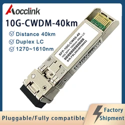 10G CWDM Sfp+ Optical Transceiver Module; 1270nm/1610nm 10km 40km 80km; for MUX and DEMUX 4 8 10 channels