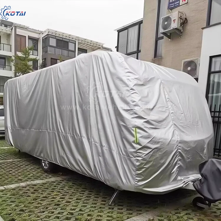Custom Size Travel Trailer Cover Vehicle/RV/Motorhome Thickened and Padded Weatherproof Caravan Cover