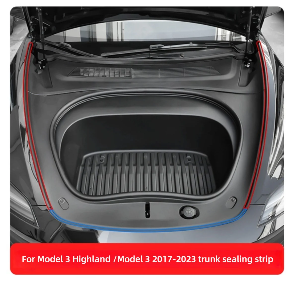 For Tesla Model Y Juniper Door Seal Strip Soundproof Rubber Weatherstrip for Model 3 Highland B-Pillar Sealing Noise Reduction