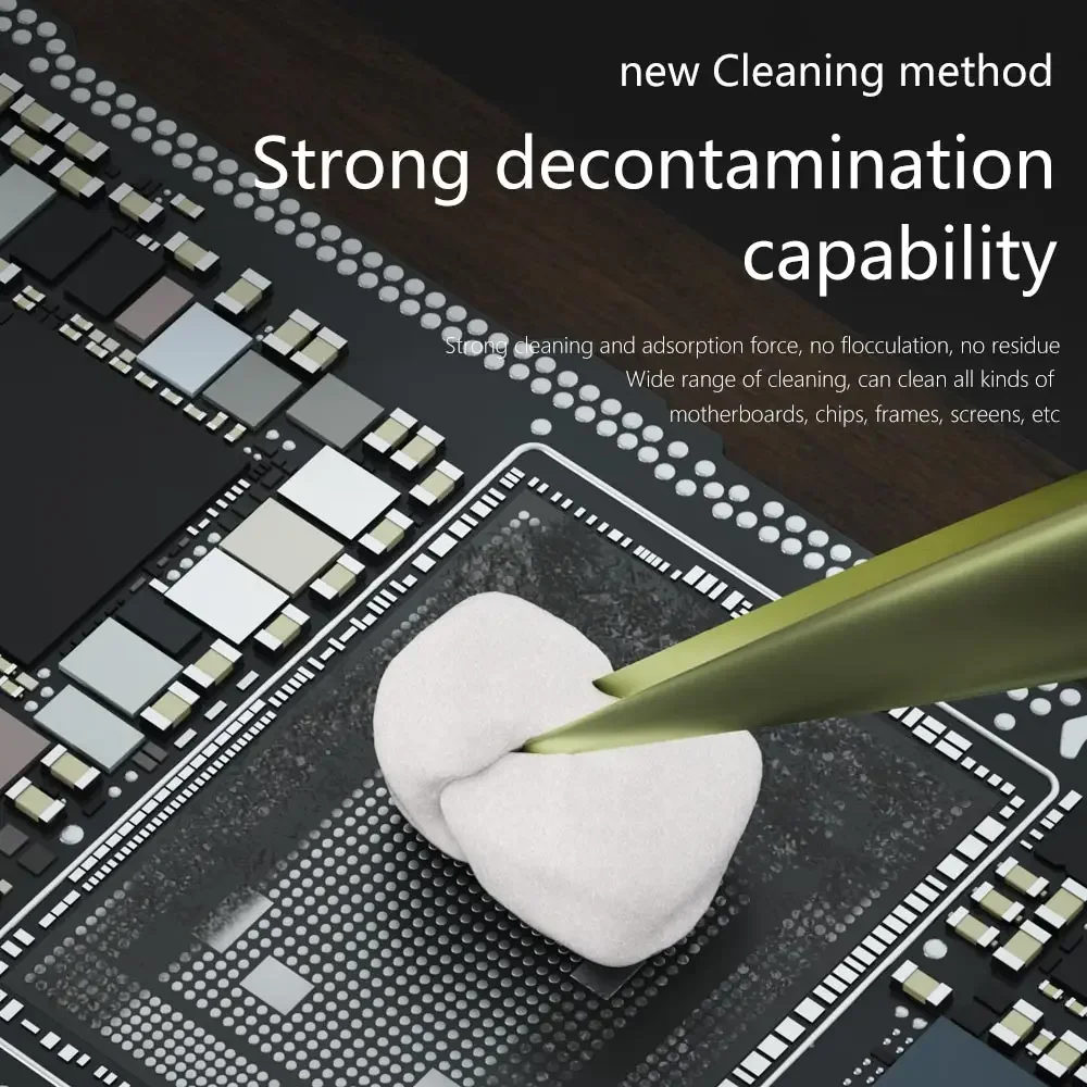 MaAnt MY-065 500pcs/Box Nano Cleaning Sponge with Industrial Tweezer For Motherboard Screen IC Chip Solder Repair Dust Cleaning