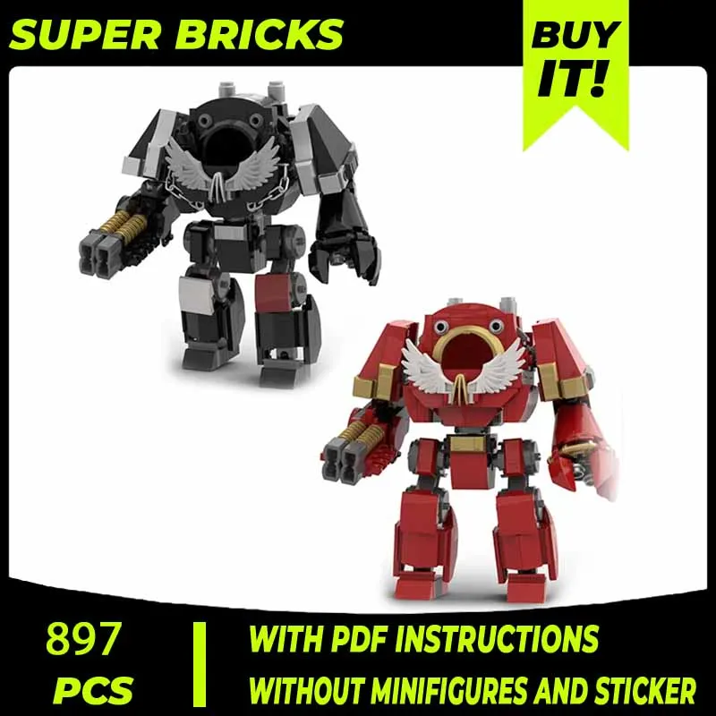 Hammer Battle Angel Mech Moc Building Bricks Technology Popular Games Model Modular Blocks Gift Christmas Toys DIY Sets Assembly