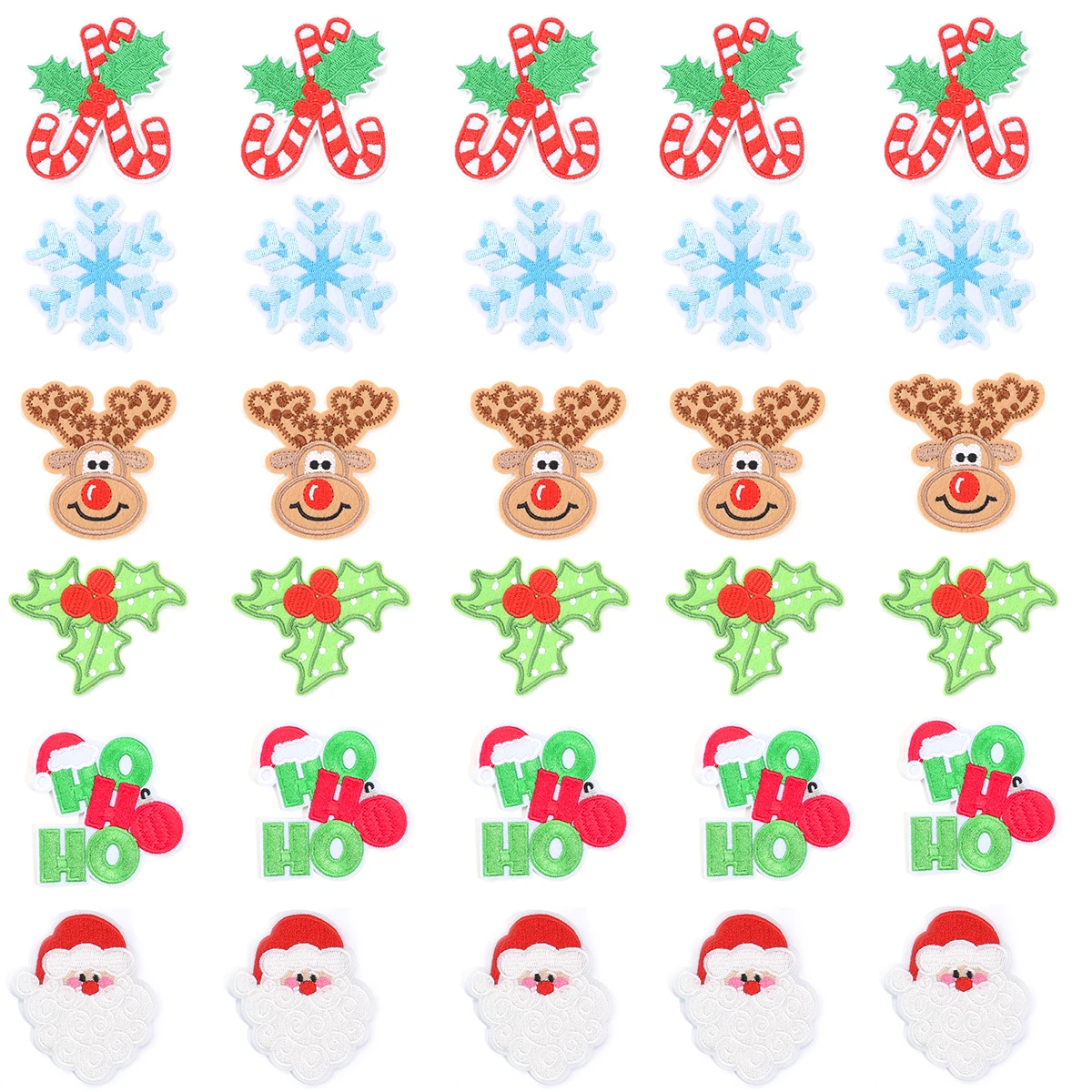 Christmas Series Ironing Patch Santa Claus Snowflake Jacket Hoodie Sticker Clothing Decoration Accessories Embroidery Badge