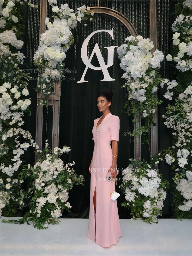 SSYTENS Elegante Abendkleider Rosa Satin Meerjungfrau Party Kleider Vestidos De Boda Para Fiestas Frauen Hochzeit Prom Kleid Angepasst