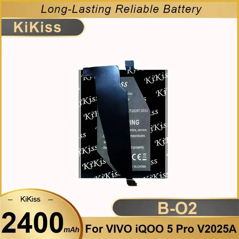 

Для Vivo Iqoo 5 Pro V2025A Высокопроизводительный аккумулятор для мобильного телефона B-O2 2400 мАч