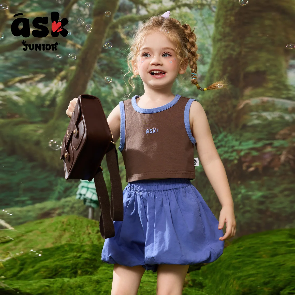 اسأل الفتيات الصغيرات الصيف الأطفال التباين اللون محبوك سترة برعم السراويل تنورة قطعتين مجموعة #1