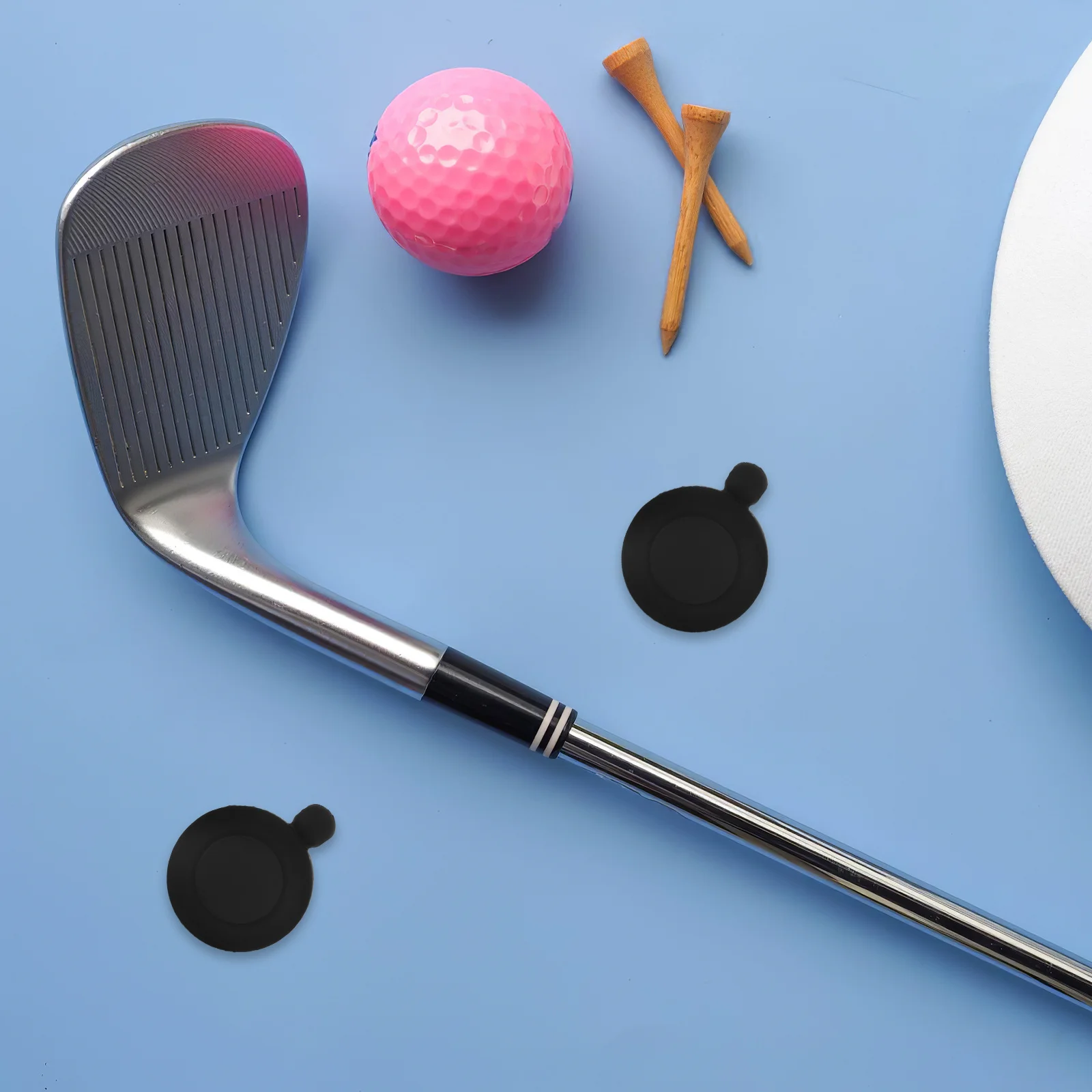 2pcs Golf Ball Marker Hat Clip Silicone Lightweight Red Ball Position Marking Disc Golf Cap Clip Holder Tool For Quick