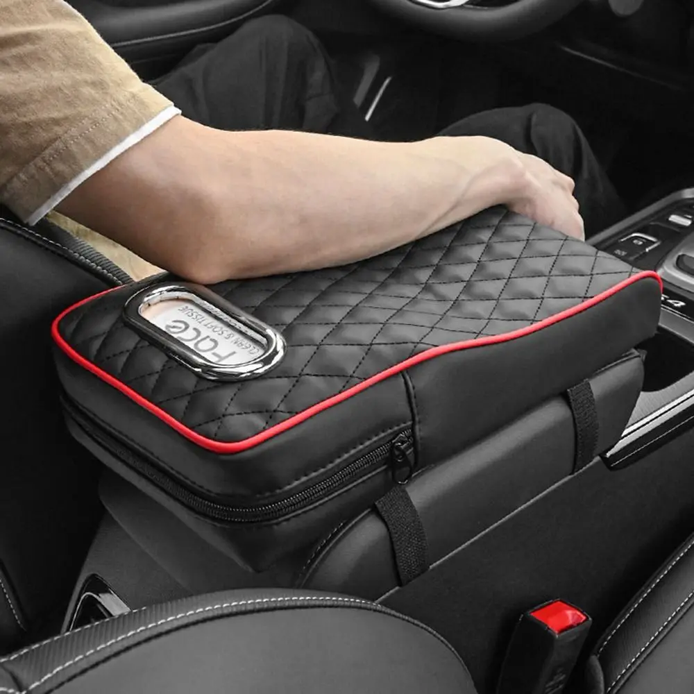 

With Storage Pocket Car Center Armrest Box Pad Thicken Wear-resistant Arm Rest Protector Mat Anti Fouling Durable