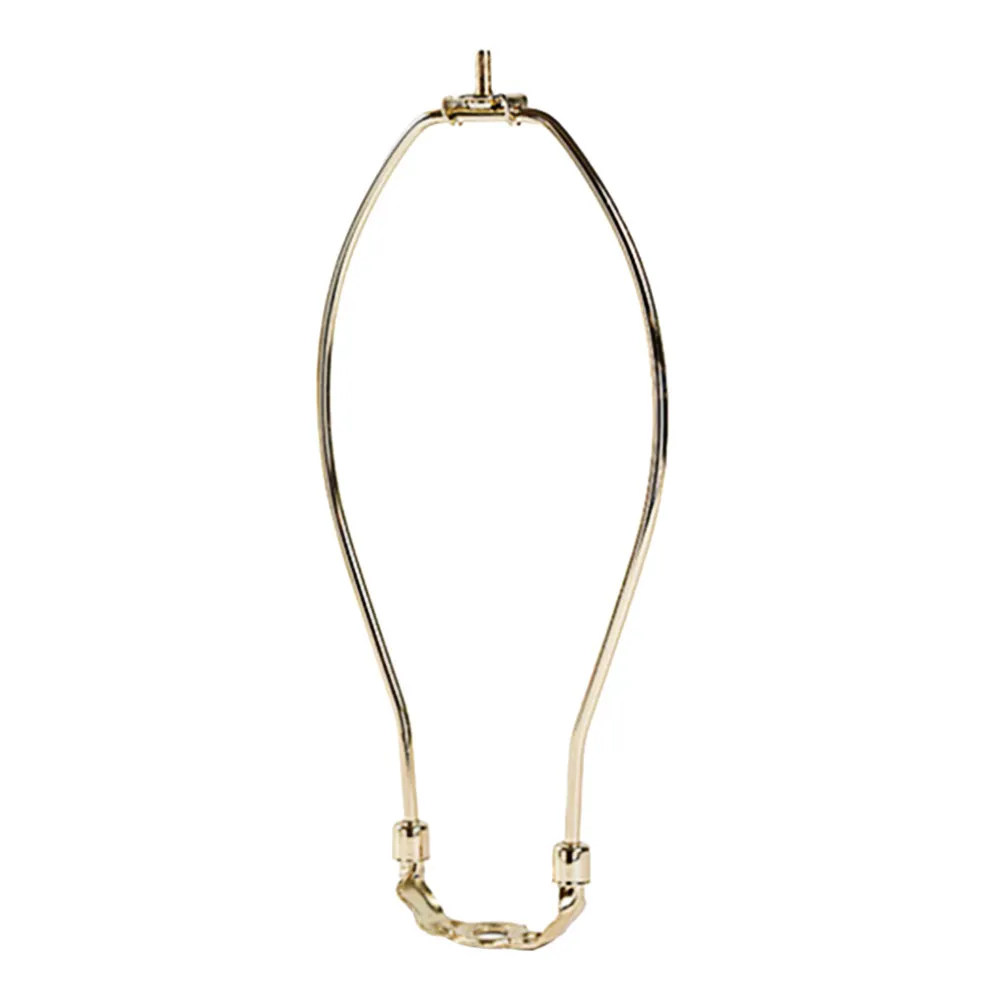 

9-дюймовый железный кронштейн для настольной лампы, золотистый, в форме арфы, для напольного светильника, держатель абажура, опора для лампочки, прочный светильник-основание