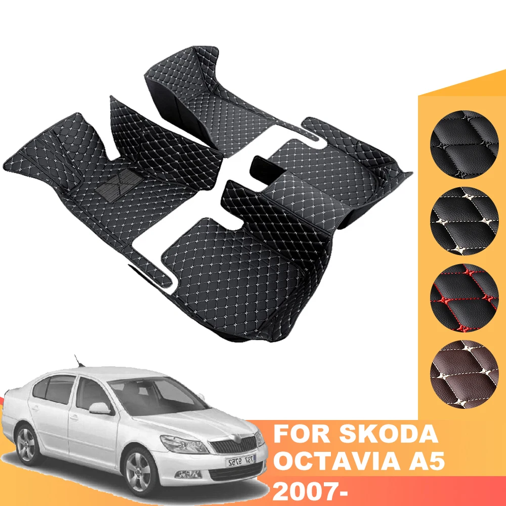 

Custom Leather Car Floor Mats Carpet Cover For Skoda Superb 2004-2020 Fabia 2006-2021 Octavia 2007-2022 Rapid Yeti Karoq Kodiaq