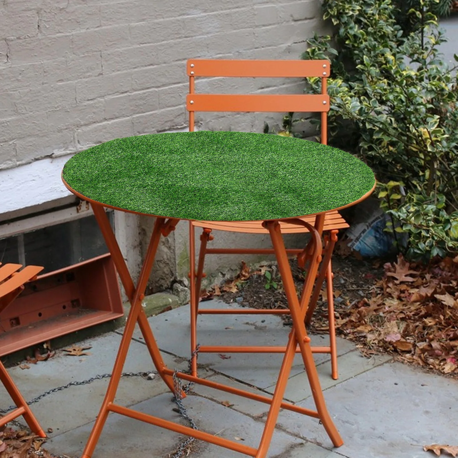 

Simulated Grass Round Mat Green Artificial Grass Mat Decor For Dining Table Outdoor Party Fake Turf Placemats Kitchen