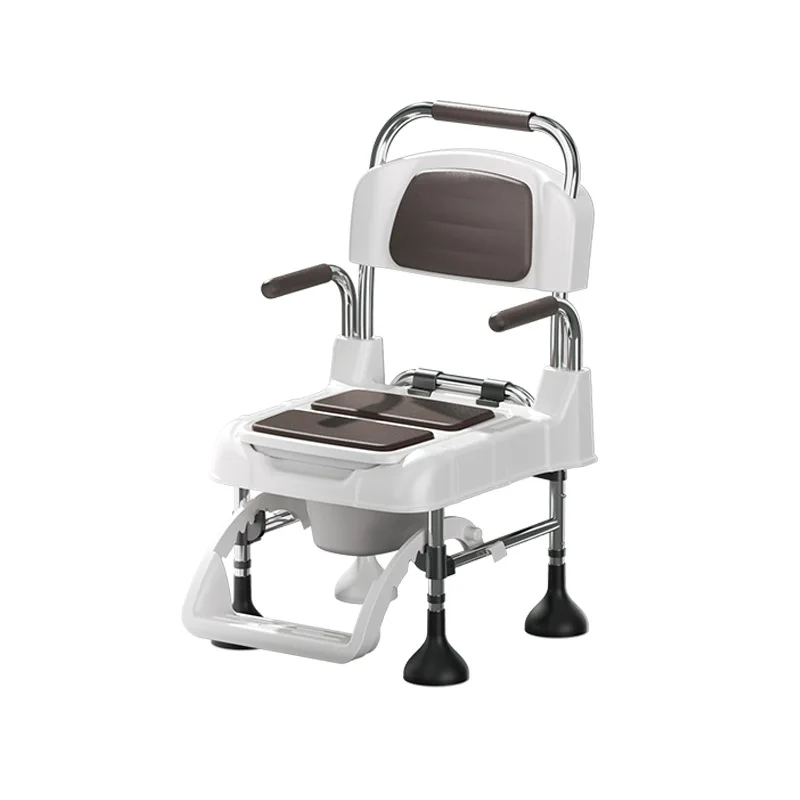Portable Toilet Chair, Elderly Post-Surgery Recovery, Wheelchair Compatible, Nursing Home Bedside, Pregnant Women, Commode Chair