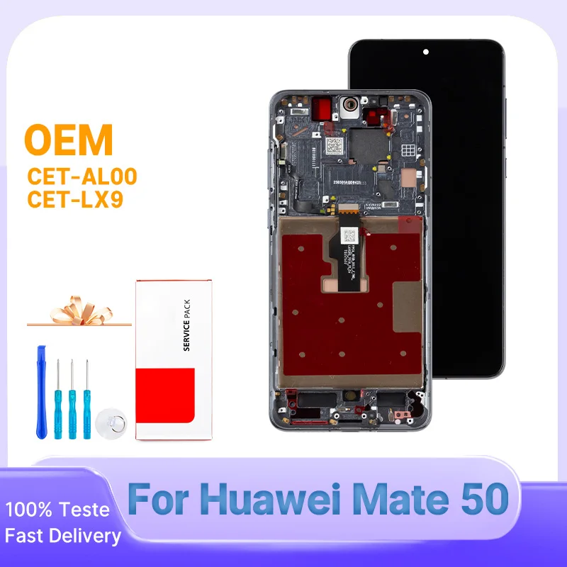 Pantalla LCD Pop de alta calidad para Huawei Mate 50, montaje de digitalizador con Pantalla táctil probada para Huawei Mate 50, reemplazo del Panel de Pantalla