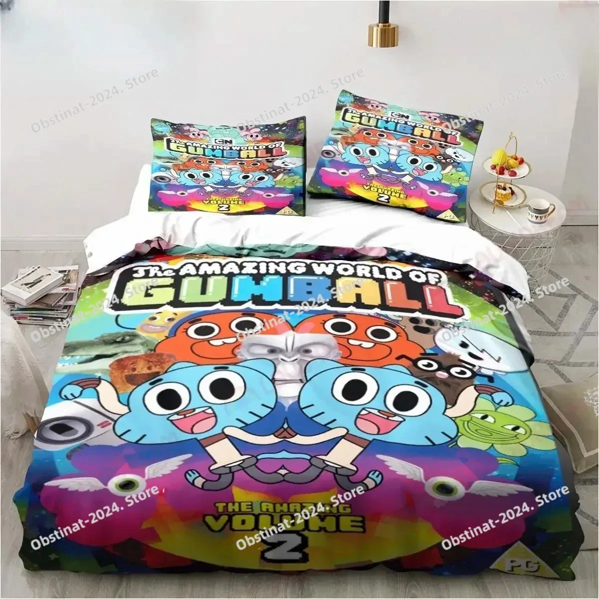 

Cartoon The Amazing World Printed Bed Set Duvet Cover Pillowcase Bedding Set Bed Linen Sheet Quilt Cover Full Queen King Size