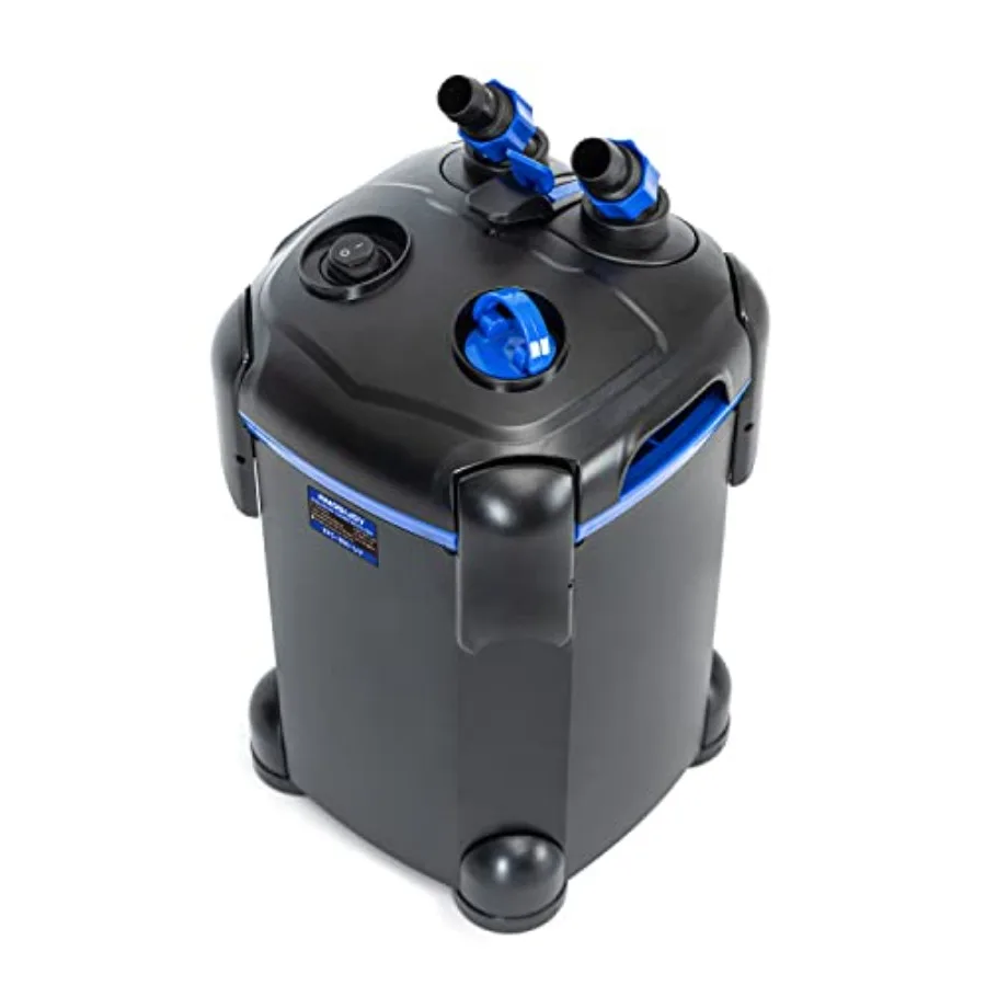 

Canister Filter, Ultra-Quiet External Aquarium Filter with Free Media for Fish Tanks and Aquariums