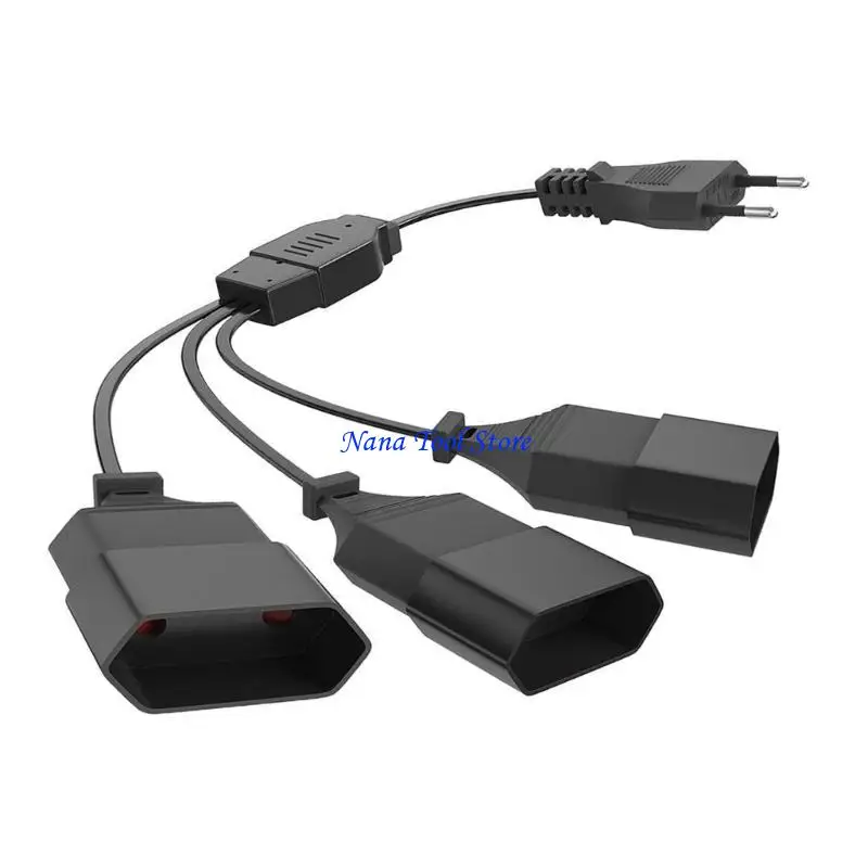31GJ Multiple Device European Power Splitters Cord Triple Socket EU Plugs Adapters Cable