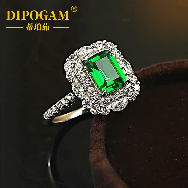 925 Sterling Silver Ring, 2CT, Green, Birthstone, Long-Lasting, Diamond Ring