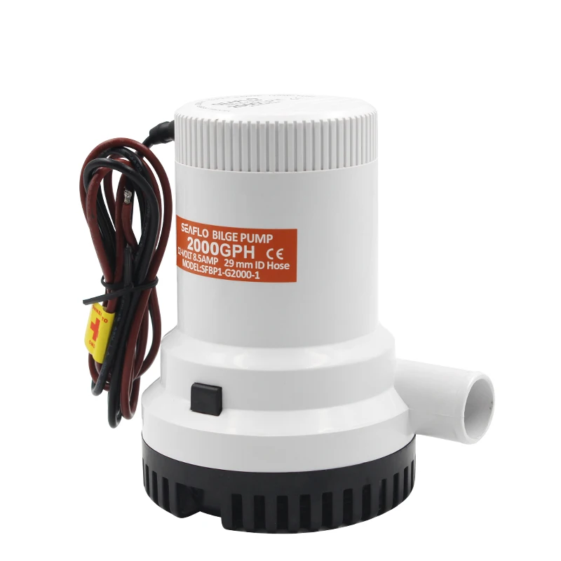 12V 2000GPH SFBP1-G2000-01 Submersible Bilge Pump for Marine Boat Seaplane Motor