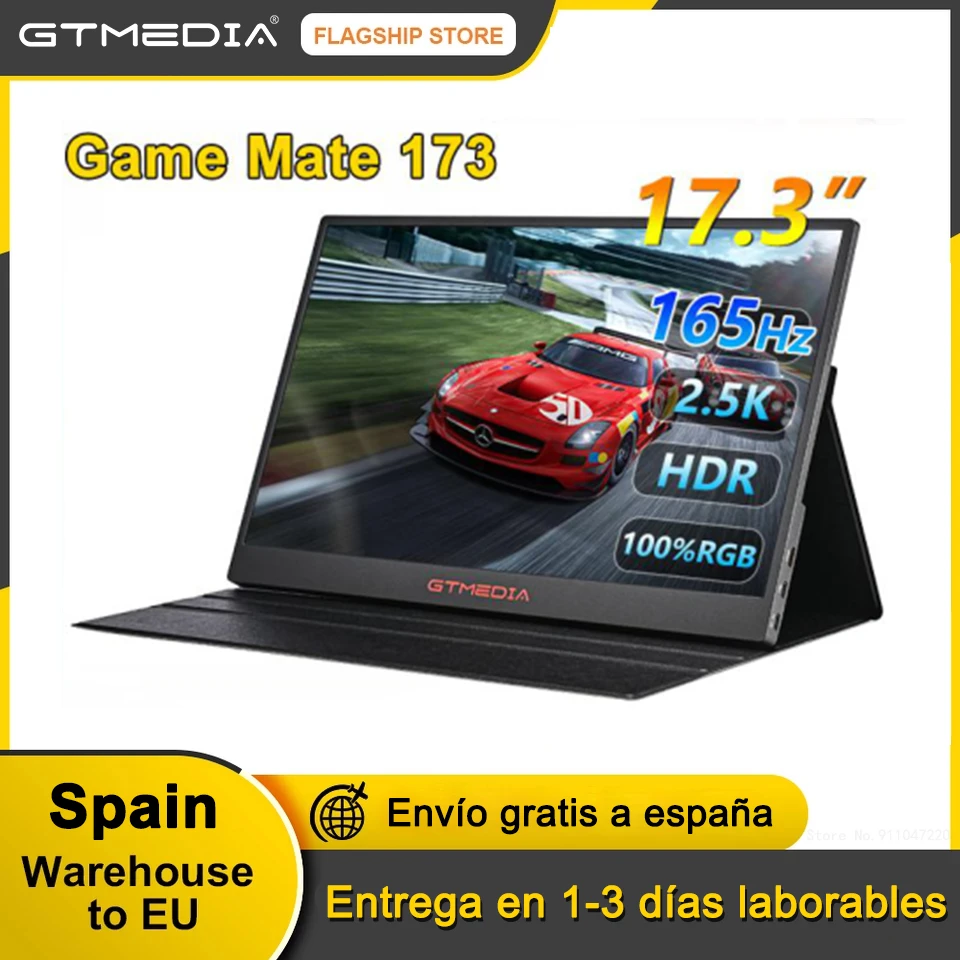 GTMEDIA Game Mate 173 High Performance Portable Display With Wide Viewing Angle And Multiple Compatibility With Qhd Ips Screen