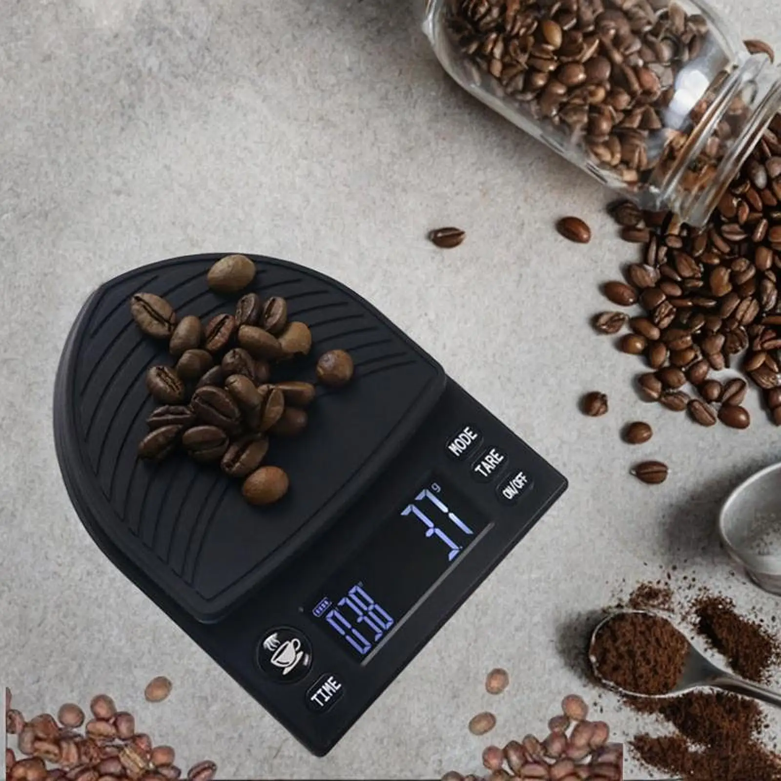 Digital Scale with Timer Electronic Coffee Scale Automatic Shut-off Portable Food Scale Kitchen Coffee Scale for Home Cooking