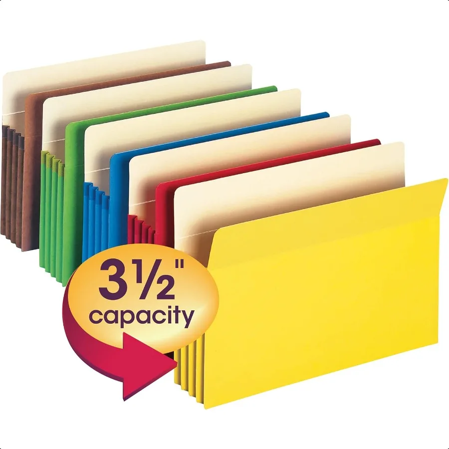 파일 포켓 Straigut Tab 31 2 확장 편지 크기 다양한 색상 팩당 5개 73892