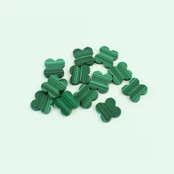 Wholesale 1pcs 100% Natural Malachite Clover Bead 10mm 12mm 14mm 16mm 20mm Flower Craved Cabochon,Gemstone Pendant Jewelry DIY