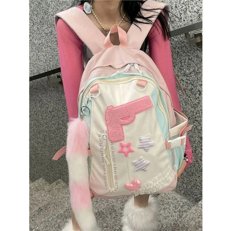 

Funny Backpacks Student Large Capacity Casual Kawaii Cartoon Clashing Colors Backpacks For Men And Women 2026 New In Travel Bags