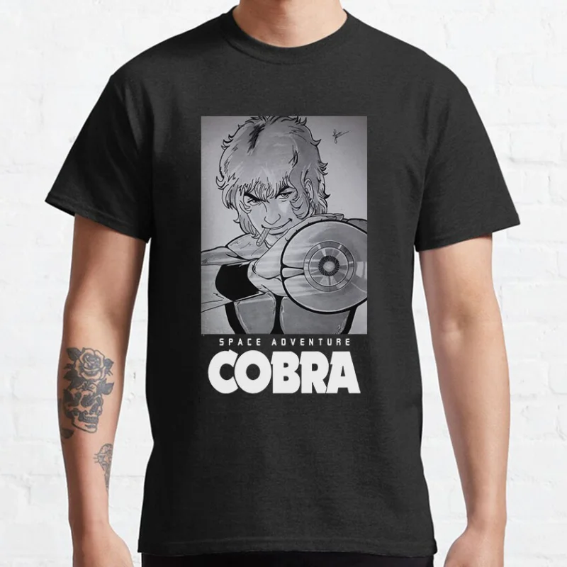 

80s vintage Anime Japan Space Adventure Cobra Cartoon Manga Graphic T Shirts large size Adult tops S-6XL