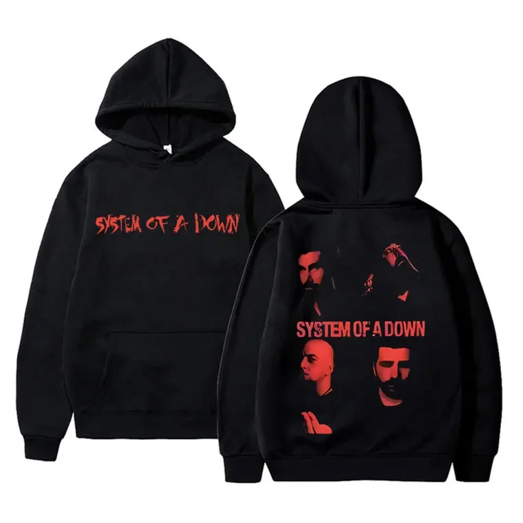 

Limited Rock Band System of A Down Graphic Hoodie Men's Classic Fashion Sweatshirt Men Vintage Alternative Metal Music Pullovers