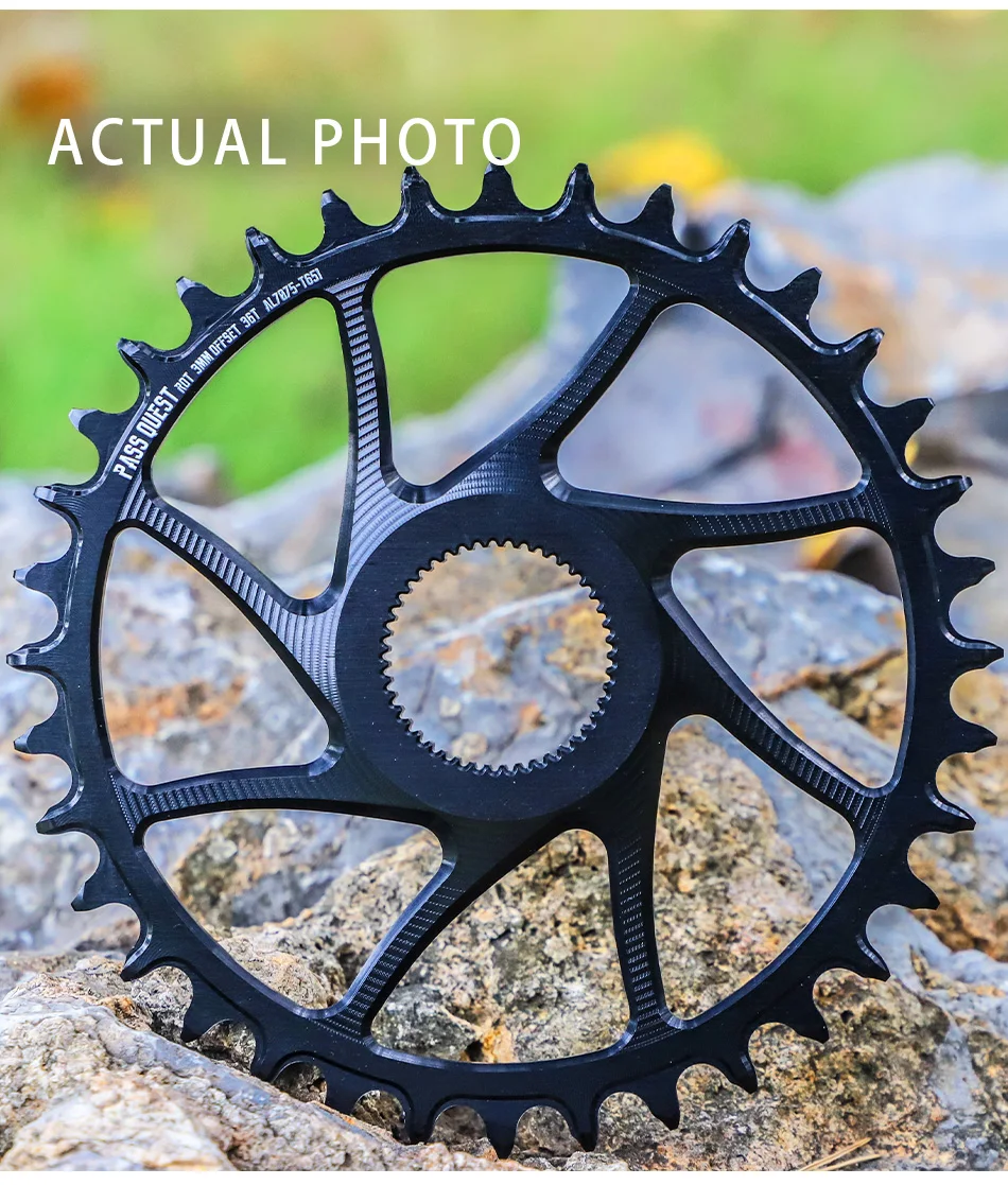 Silber 3mm Offset Für Rotor VEGAST ALDHU CRANKS Mountainbike Direkt Montieren Kettenblätter 36T 38T 40T 42T 44T 46T48T Kettenblatt – Detail 12