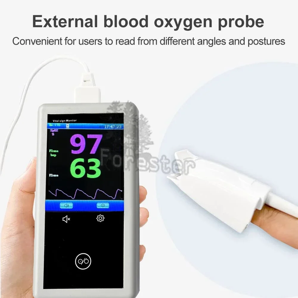 Handheld Pulse Oximeter Monitor  2.8 inch SPO2 PR PI Veterinary Clinic Equipment