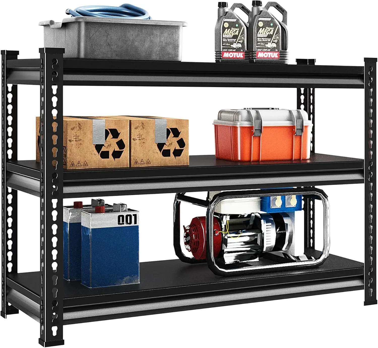 

3-Tier Garage Shelving Heavy Duty，36' Metal Shelving Unit for Garage, 1320 lbs Load Capacity Utility