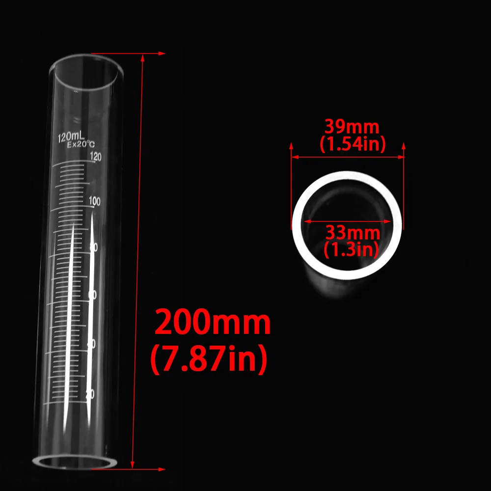 Standard  Length 200mm Glass Tube 120ML For LAUNCH CNC602A/CNC603 Fuel Injector Cleaner