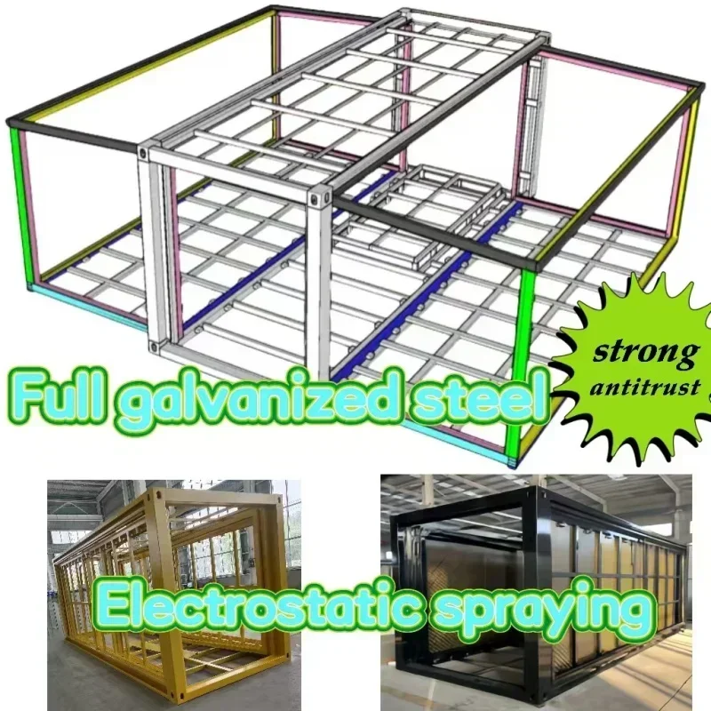 Casa pequeña de lujo con ruedas, contenedor plegable prefabricado, Villa, pared de vidrio moderna, hogar móvil, gran oferta