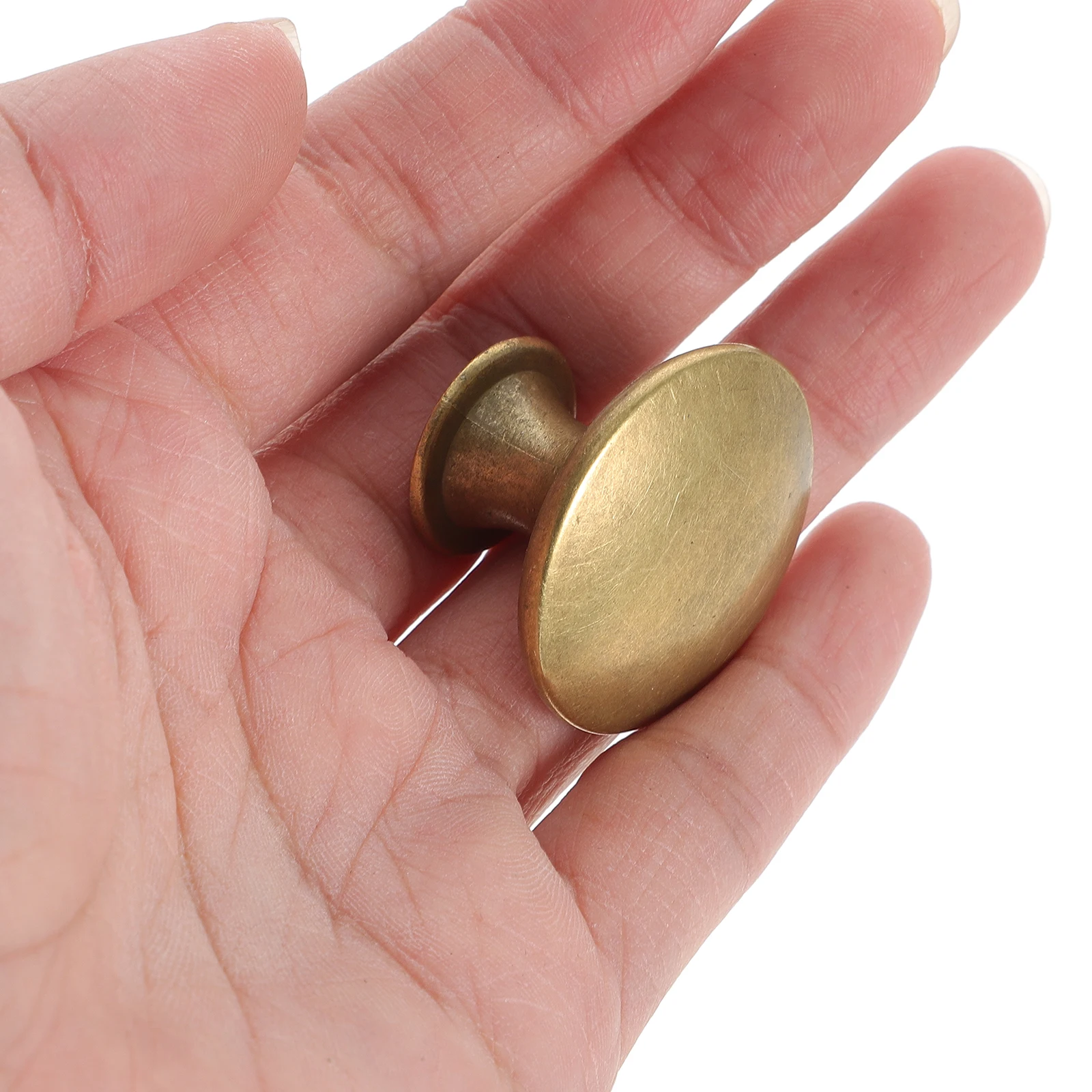 

7 Pcs Knobs Gold Brass Round Handles for Kitchen Dresser Drawer Pulls Furniture Brass Knobs For Cabinets Hardware
