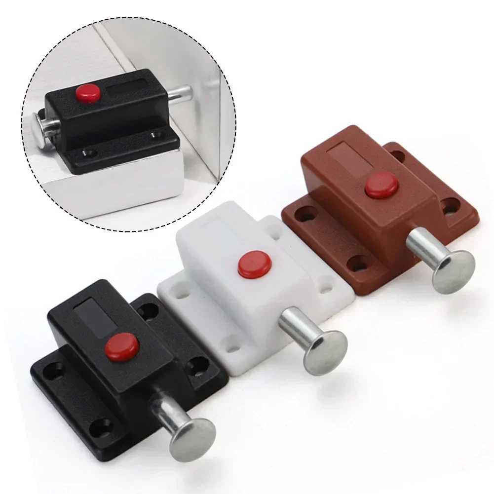

High Quality Latch With Cover Spring Load Easy-installing High Quality 10pcs Plastic Automatic Door Cabinet Push Button White