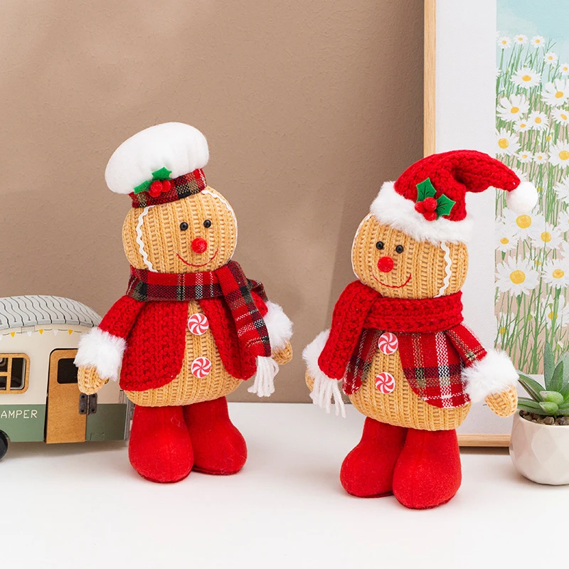 Christmas Gingerbread Man Doll Creative Doll Ornaments Xmas Party Decorations Scene Decoration Hotel Mall Props