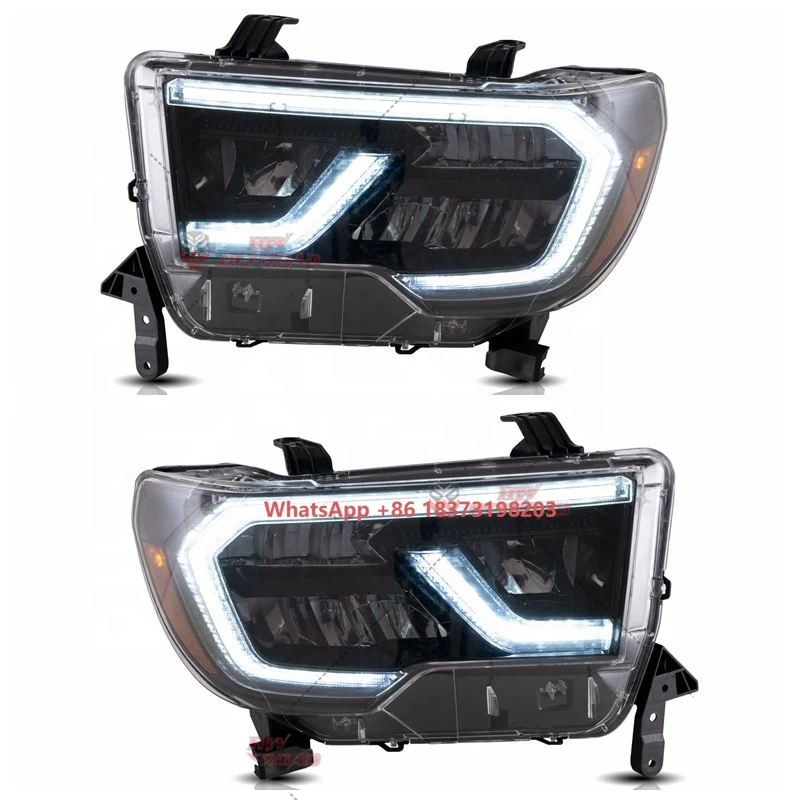 

Светодиодные фары для Tundra 2007-2013/SEQUOIA 2008-2017 DRL, передние фары, фары дальнего света