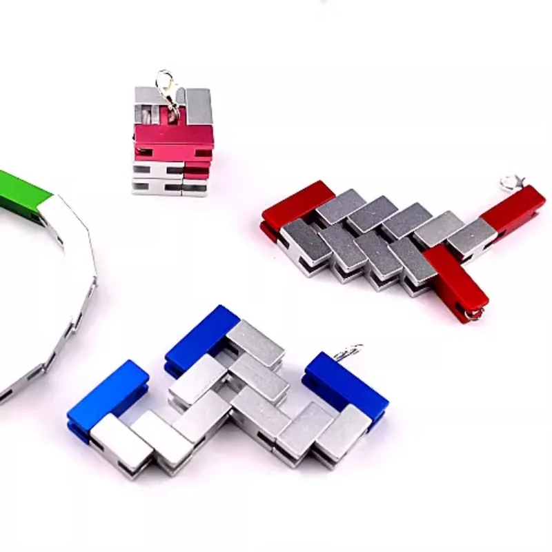 Mini rompecabezas de cubo para aliviar el estrés de Metal EDC, juguetes reductores de estrés, descompresión antiestrés, alivia la ansiedad para niños