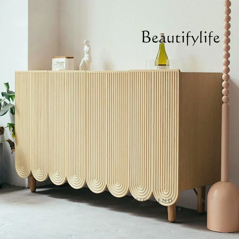 French Cream Style Sideboard Retro Simple Locker Italian Light Luxury