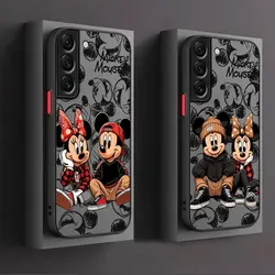 Disney Mickey Minnie Mouse Case for Samsung Galaxy A72 A22 A32 A14 A53 A24 A54 A34 A73 A23 A13 A33 A52 5G Luxury Soft Cover