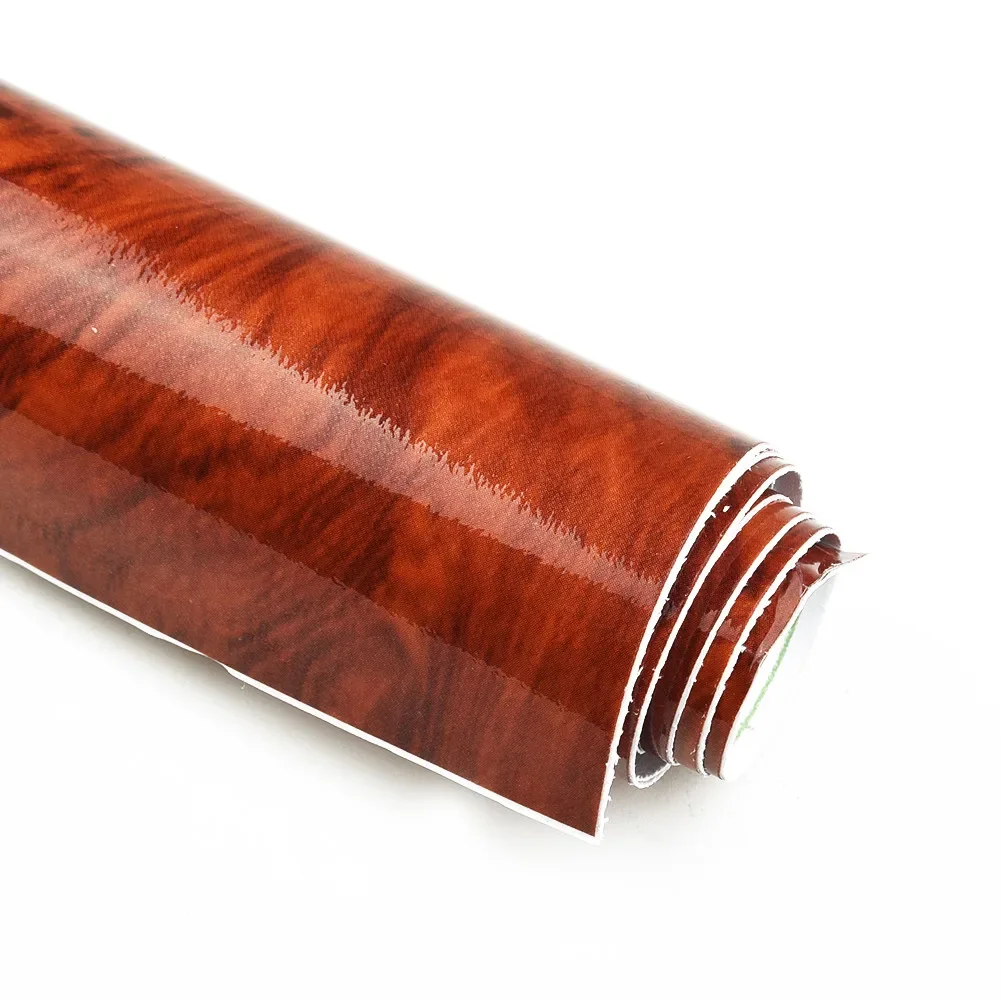 Auto Decal Roll Low Shrinkage Good Flatness Car Vinyl Sticker 7 Colors Wood Grain High Glossy Film Wrap DIY Brand New And High Q